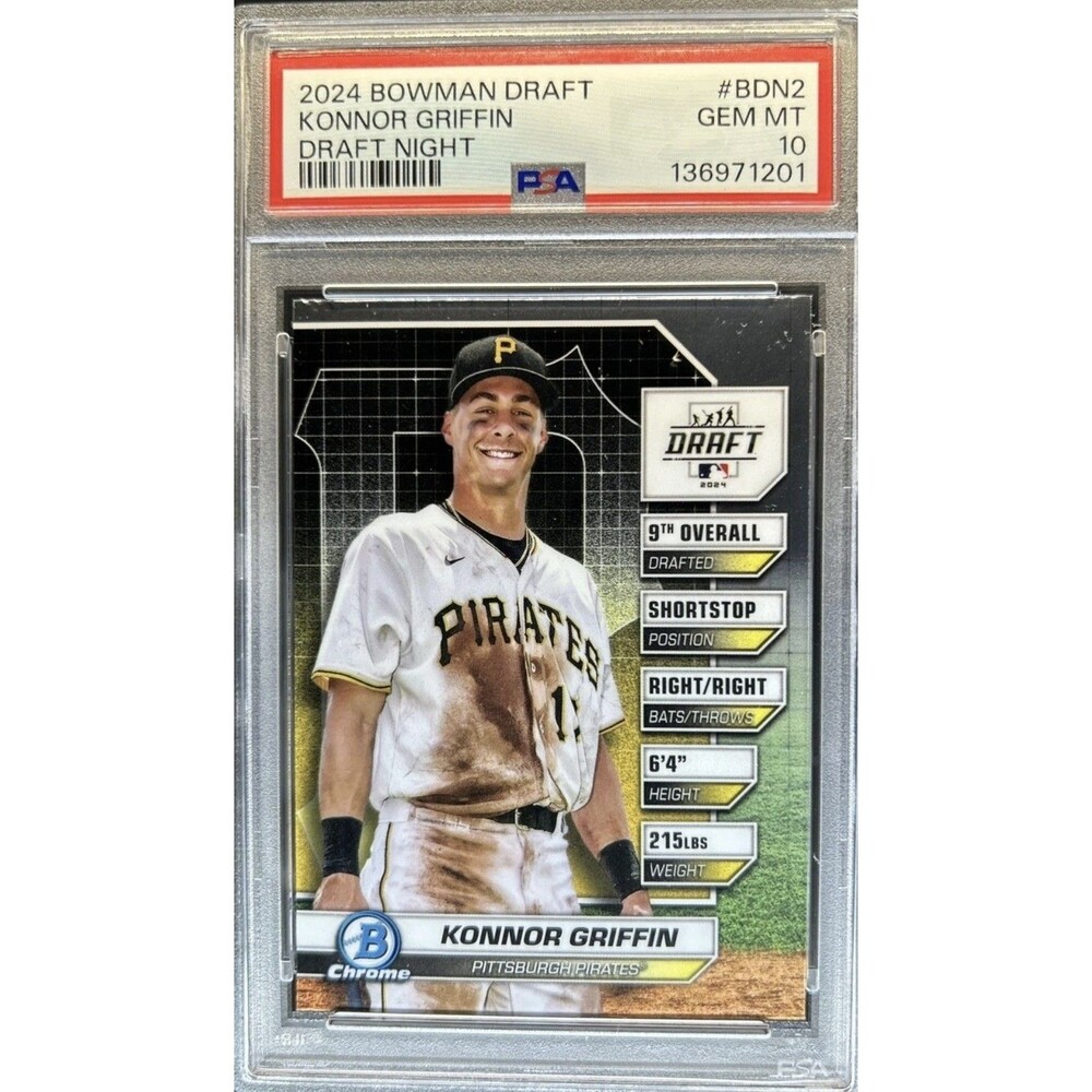 2024 Konnor Griffin Rookie  Bowman Draft Night #BDN-2 PSA GEM MT 10